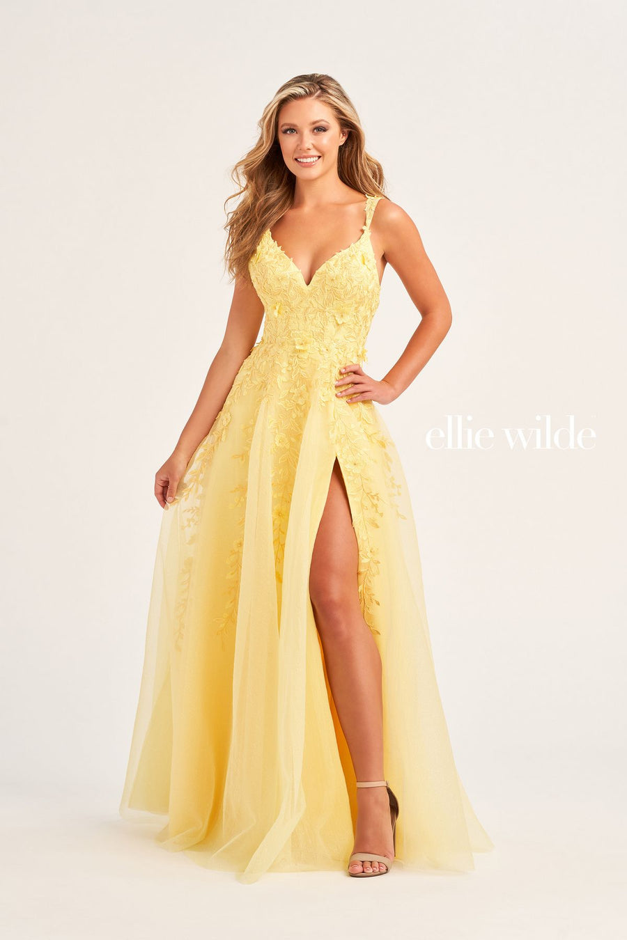 Prom Dresses Formal Long Glitter Evening Prom Dress Light Yellow