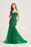 Prom Dresses Long Mermaid Formal Beaded Prom Gown Emerald