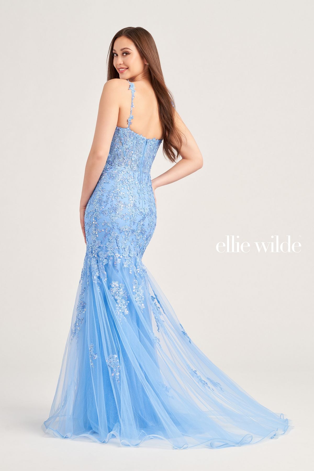 Prom Dresses Long Mermaid Formal Beaded Prom Gown Bluebell