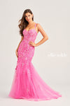 Prom Dresses Long Mermaid Formal Beaded Prom Gown Hot Pink