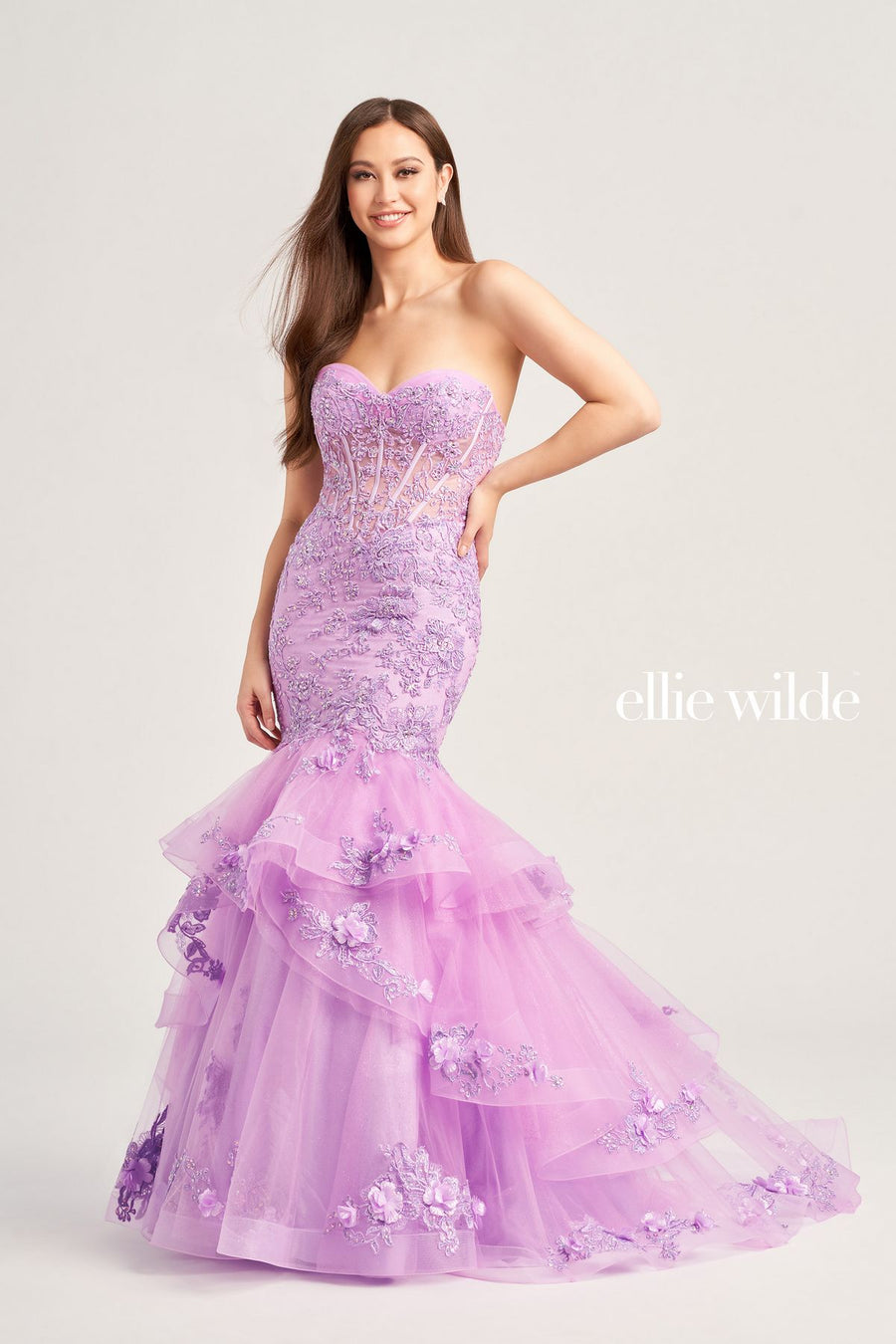 Prom Dresses Long Formal Glitter Mermaid Prom Dress Lilac