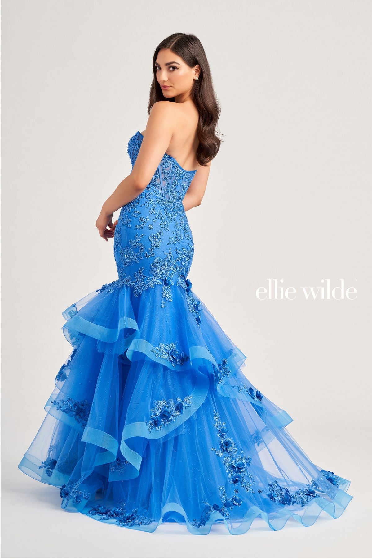 Prom Dresses Long Formal Glitter Mermaid Prom Dress Ocean Blue