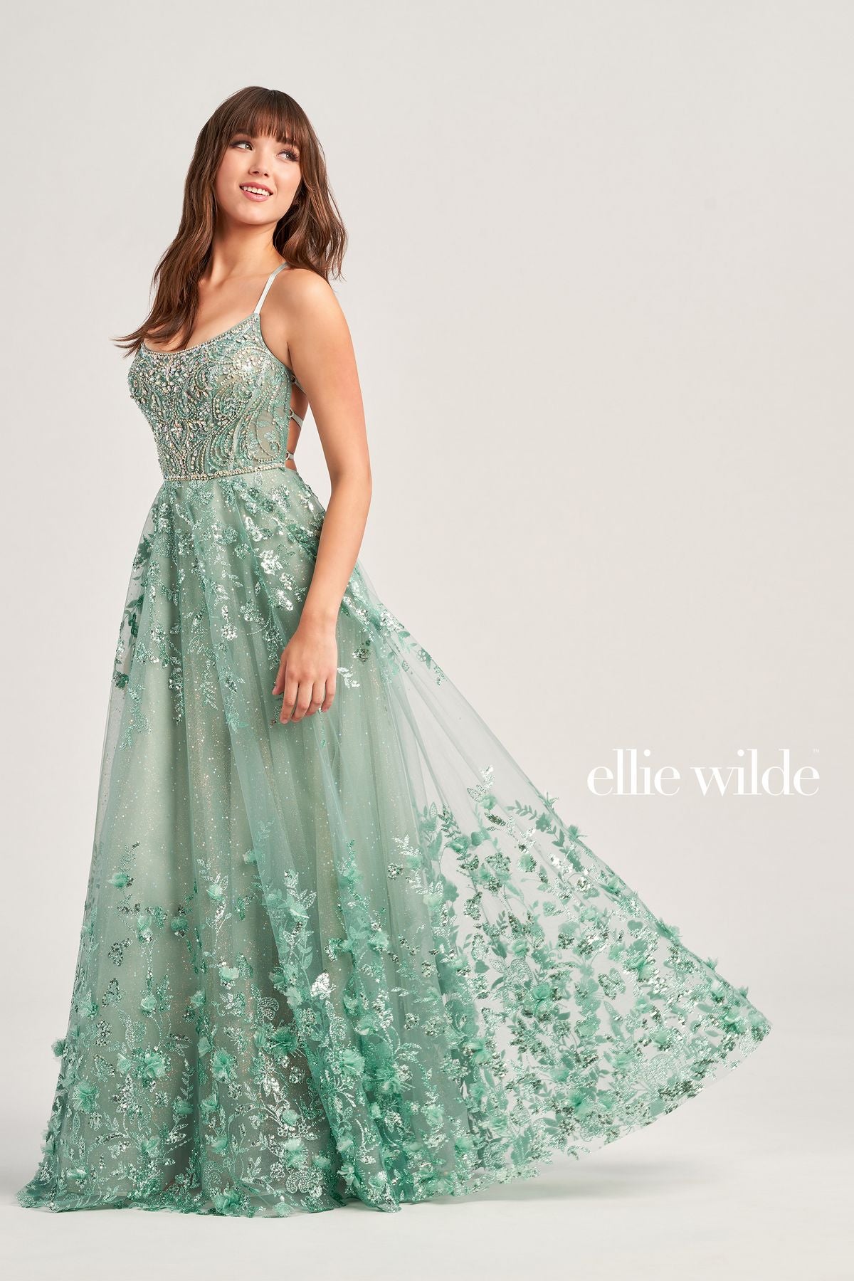 Prom Dresses Long Ball Gown Glitter Prom Formal Dress Sage