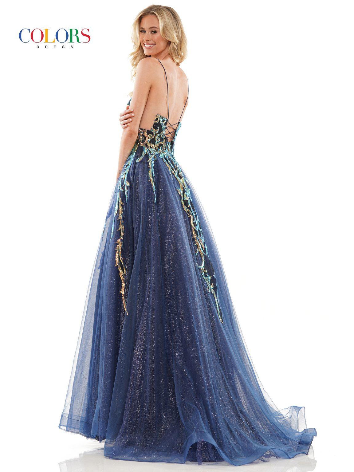 Prom Dresses Long Sleeveless Prom Ball Gown Navy