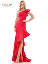 Prom Dresses Long One Shoulder Fitted Prom Gown Red