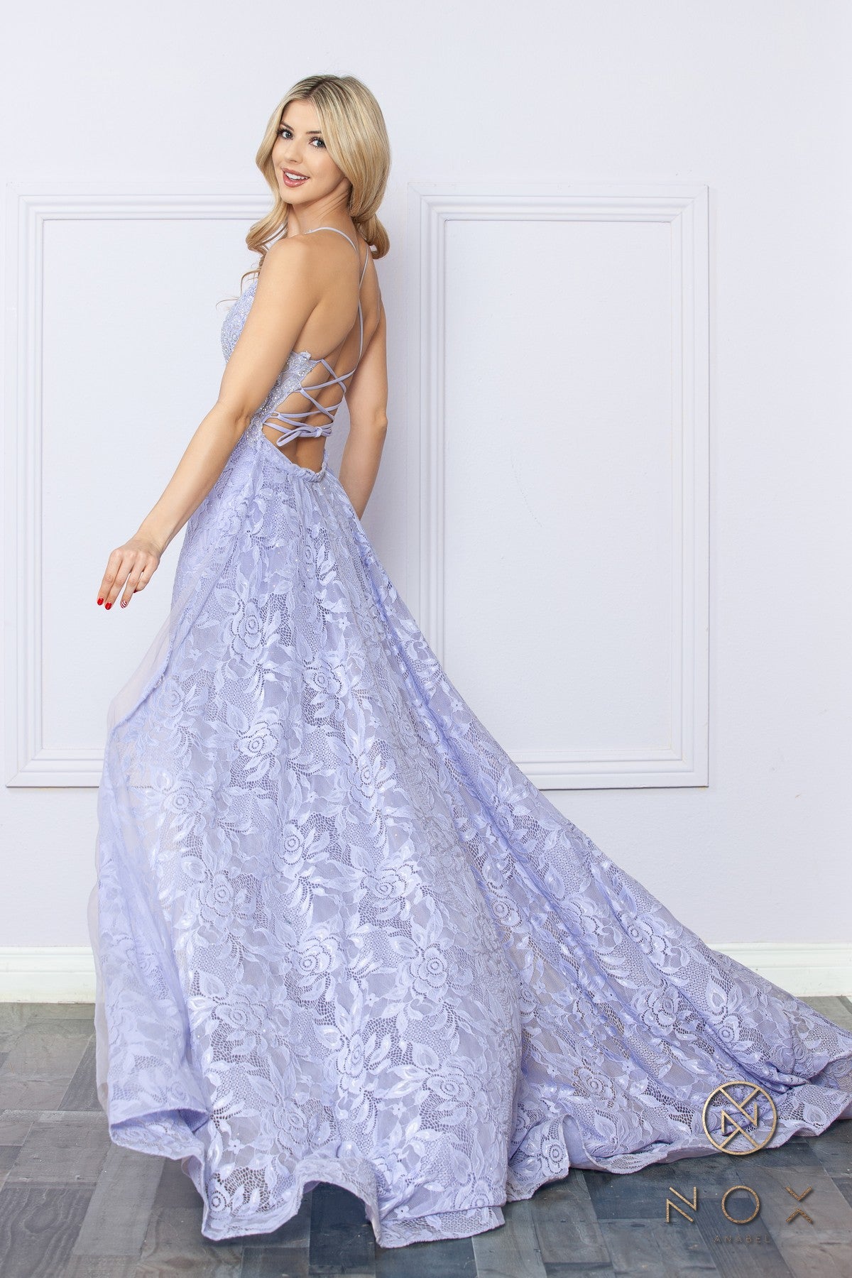 Prom Dresses Formal Prom Long Mermaid Detachable Train Dress Periwinkle