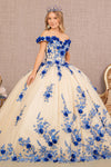 Quinceniera Dresses Quinceanera Long Dress Off Shoulder Ball Gown  Royal Blue/Nude