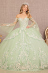 Quinceniera Dresses Quinceanera Dress Long Off Shoulder Glitter Ball Gown Sage