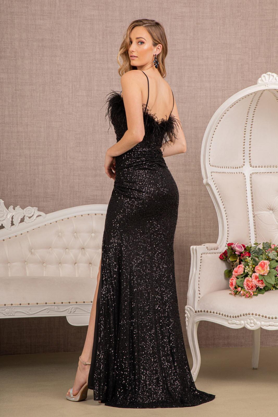 Prom Dresses Long Spaghetti Strap Formal Prom Gown Black