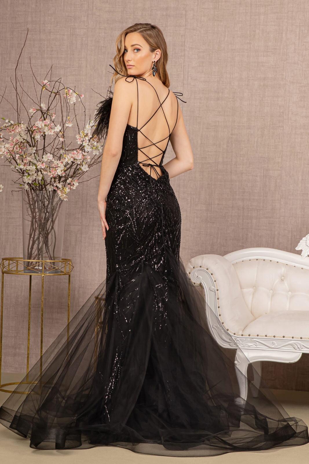 Prom Dresses Prom Long Spaghetti Strap Trumpet Gown Black