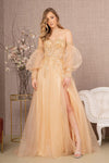 Prom Dresses Long Off Shoulder Prom Gown Light Gold