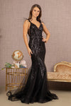 Prom Dresses Prom Long Feather Sequin Formal Dress Black