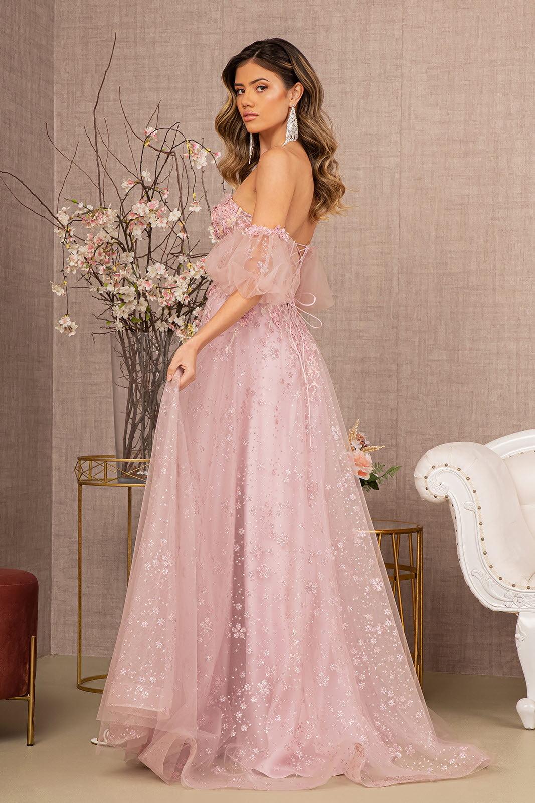 Prom Dresses Long Strapless A Line Prom Gown Dusty Rose