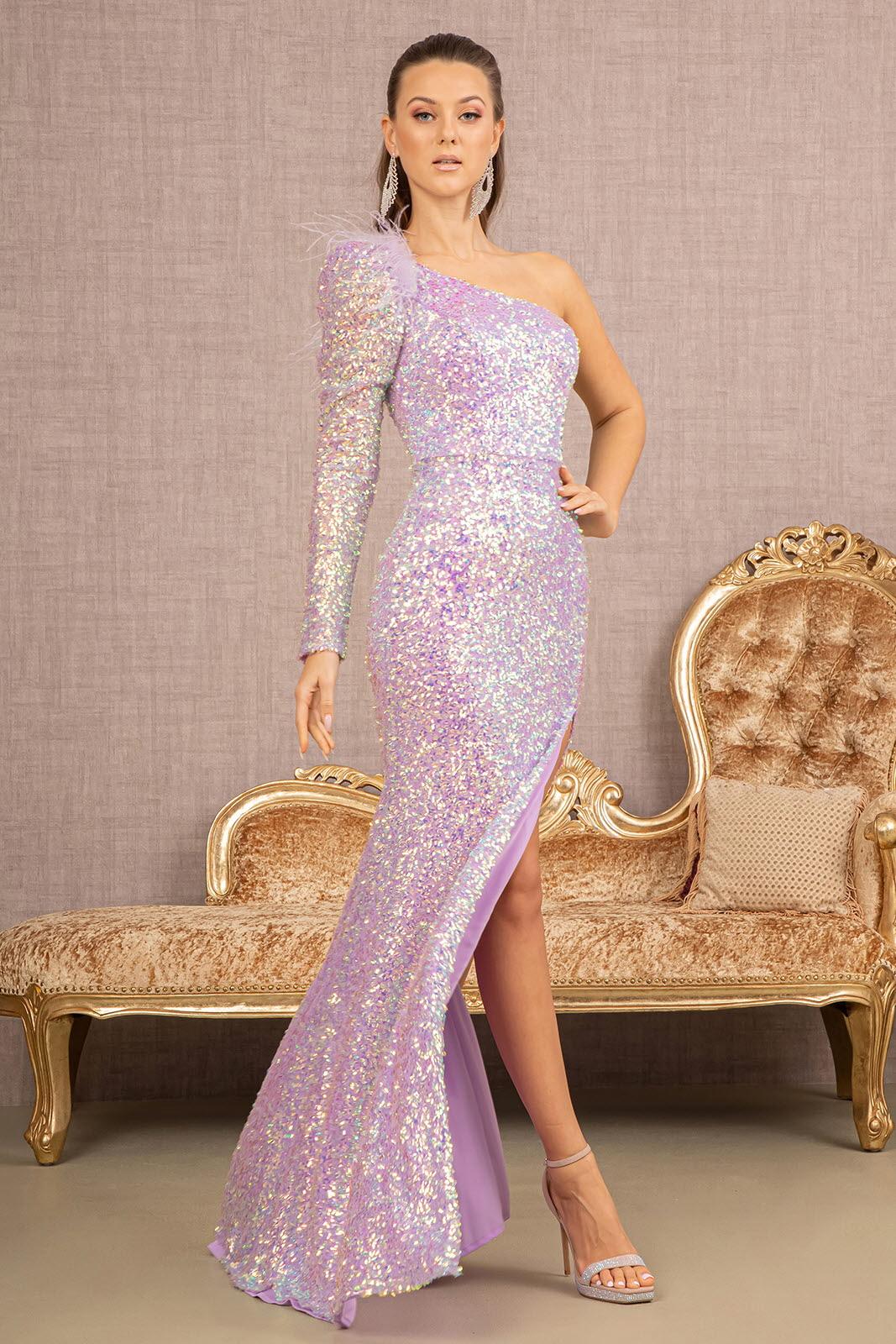 Prom Dresses Long One Shoulder Prom Gown Lilac