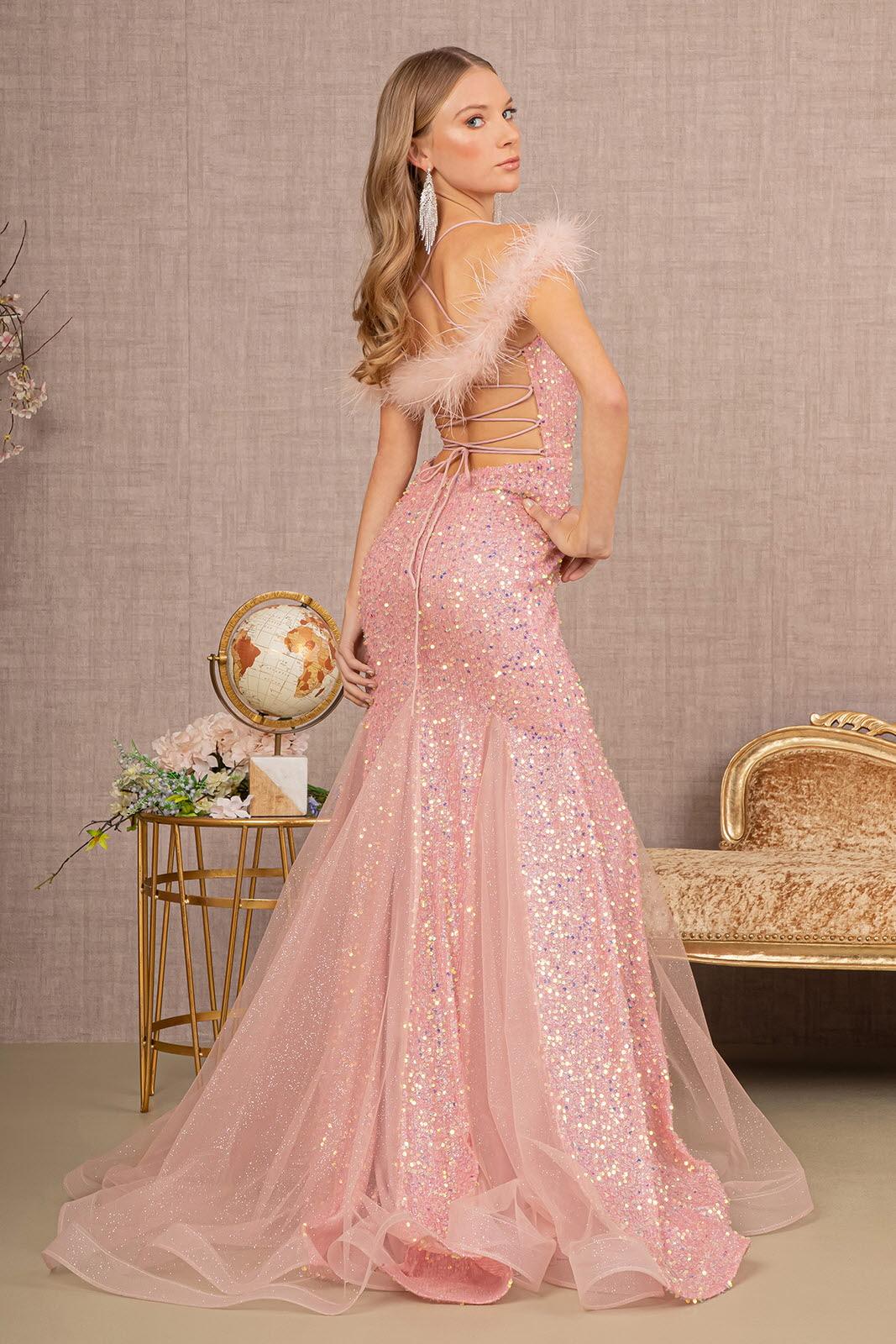 Prom Dresses Prom Long Glitter Trumpet Gown Rose Gold