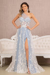 Prom Dresses Long One Shoulder A Line Prom Gown Smoky Blue