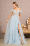 Prom Dresses Prom Long Off Shoulder Gown Baby Blue