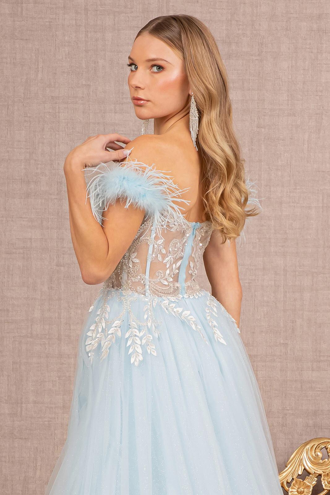 Prom Dresses Prom Long Off Shoulder Gown Baby Blue