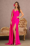 Prom Dresses Long One Shoulder Glitter Prom Gown Fuchsia