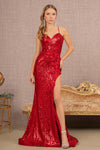 Prom Dresses Prom Spaghetti Strap Formal Long Gown Burgundy