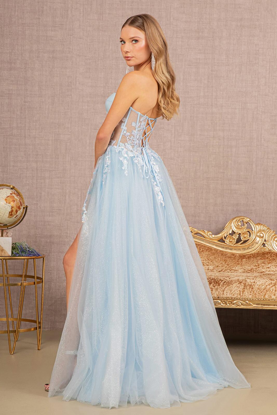 Prom Dresses Prom Long Strapless Formal Dress Baby Blue