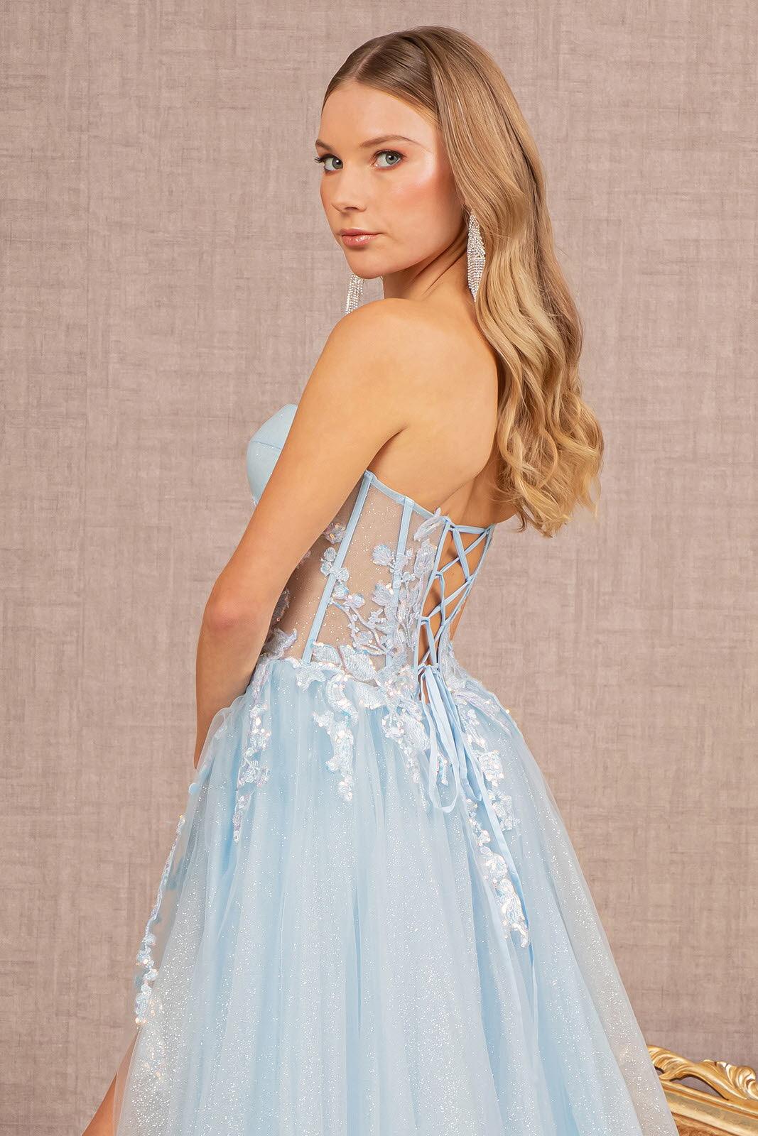 Prom Dresses Prom Long Strapless Formal Dress Baby Blue