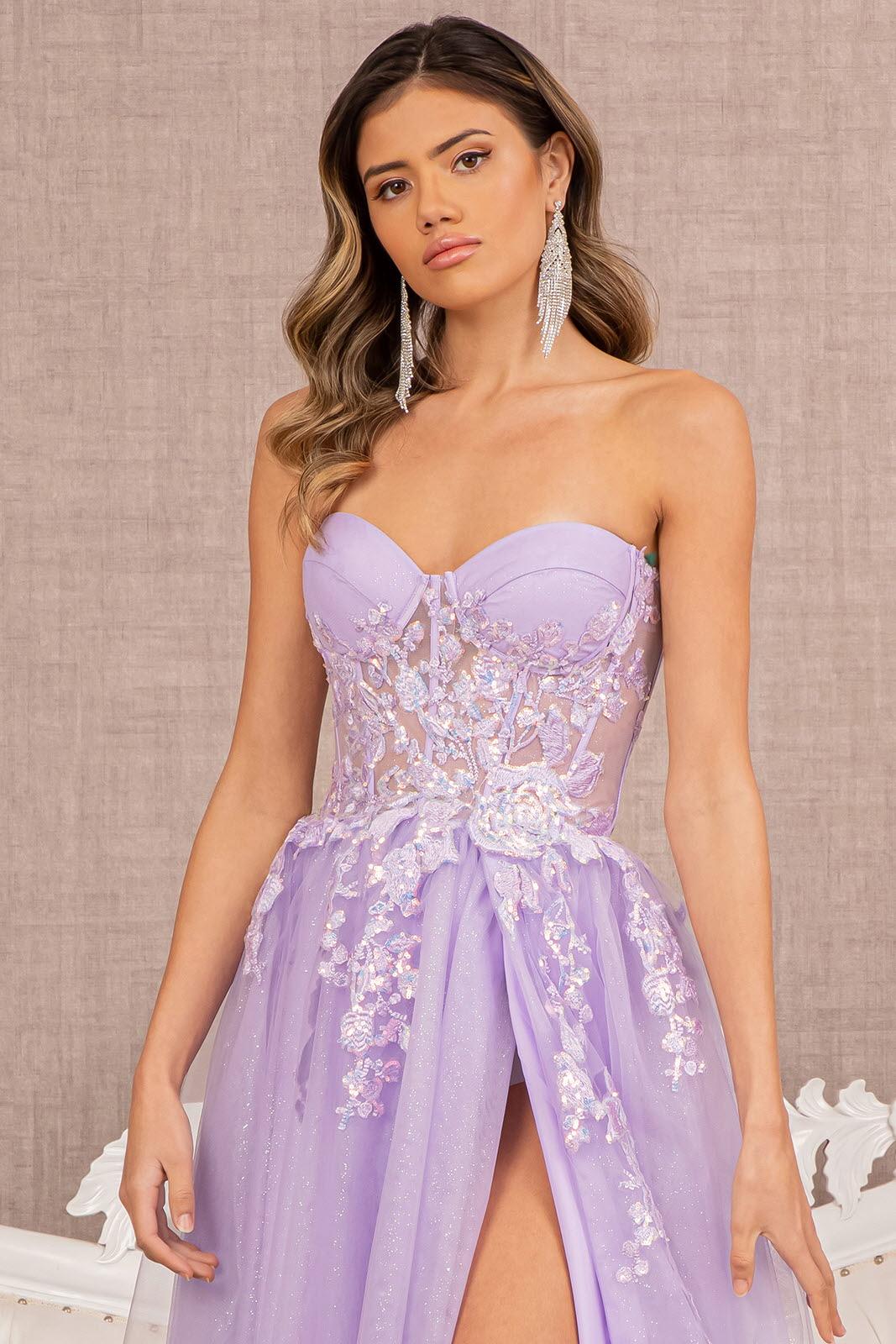 Prom Dresses Prom Long Strapless Formal Dress Lilac