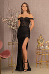 Prom Dresses Long Off Shoulder Glitter Prom Gown Black