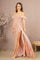 Prom Dresses Long Off Shoulder Velvet Prom Dress Rose Gold