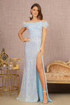 Prom Dresses Long Off Shoulder Prom Gown Baby Blue