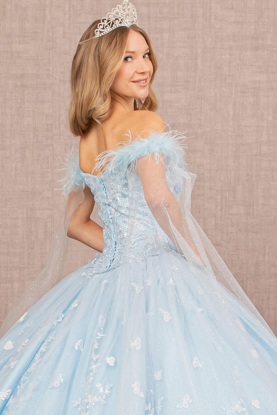 Quinceniera Dresses Long Quinceanera Dress Off Shoulder Ball Gown Baby Blue