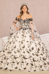 Quinceniera Dresses Long Ball Gown Off Shoulder Quinceanera Dress  Champagne/Black