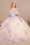 Quinceniera Dresses Long Off Shoulder Quinceanera Dress Lilac/Nude