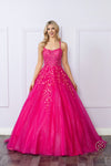 Prom Dresses Prom Glitter Formal Sequin Long Dress Fuchsia