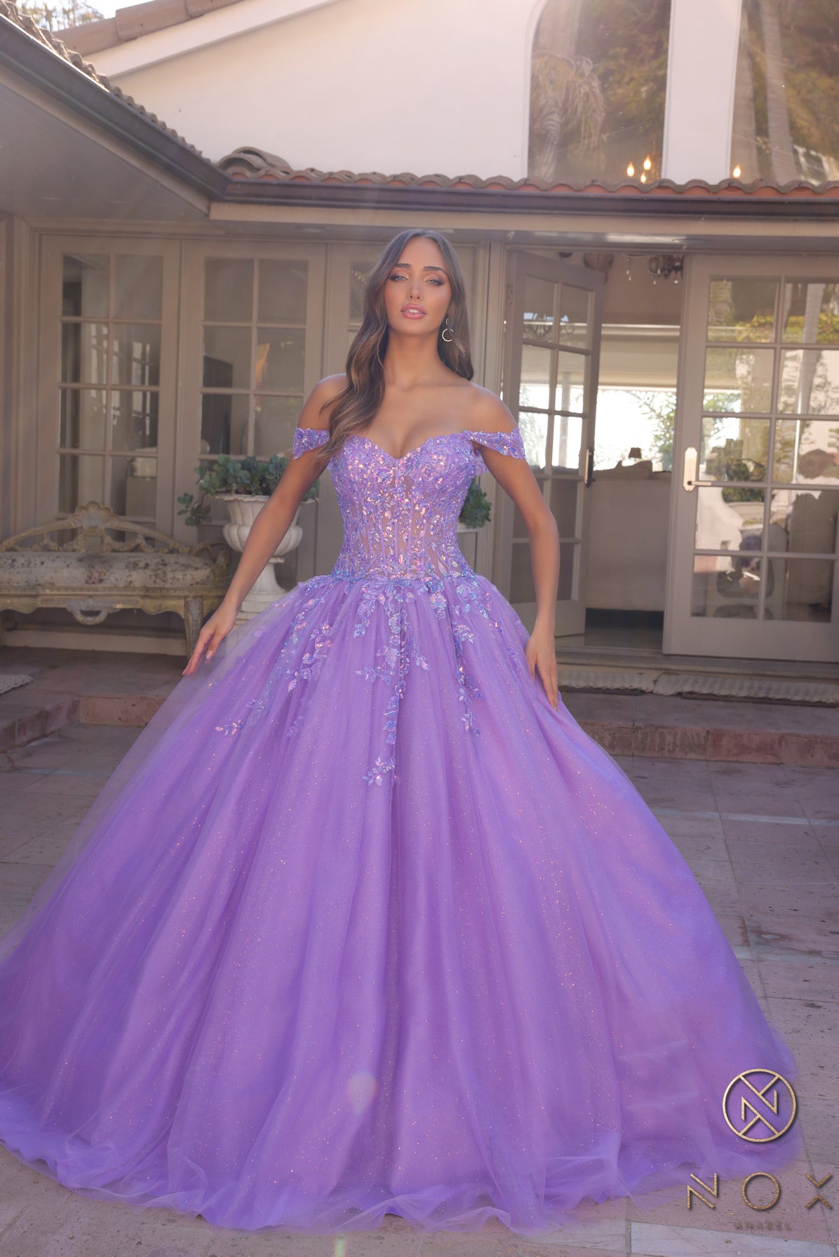 Prom Dresses Prom Beaded Formal Long Ball Gown Lavender