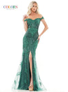 Colors J131 Colors Long Off Shoulder Formal Prom Gown