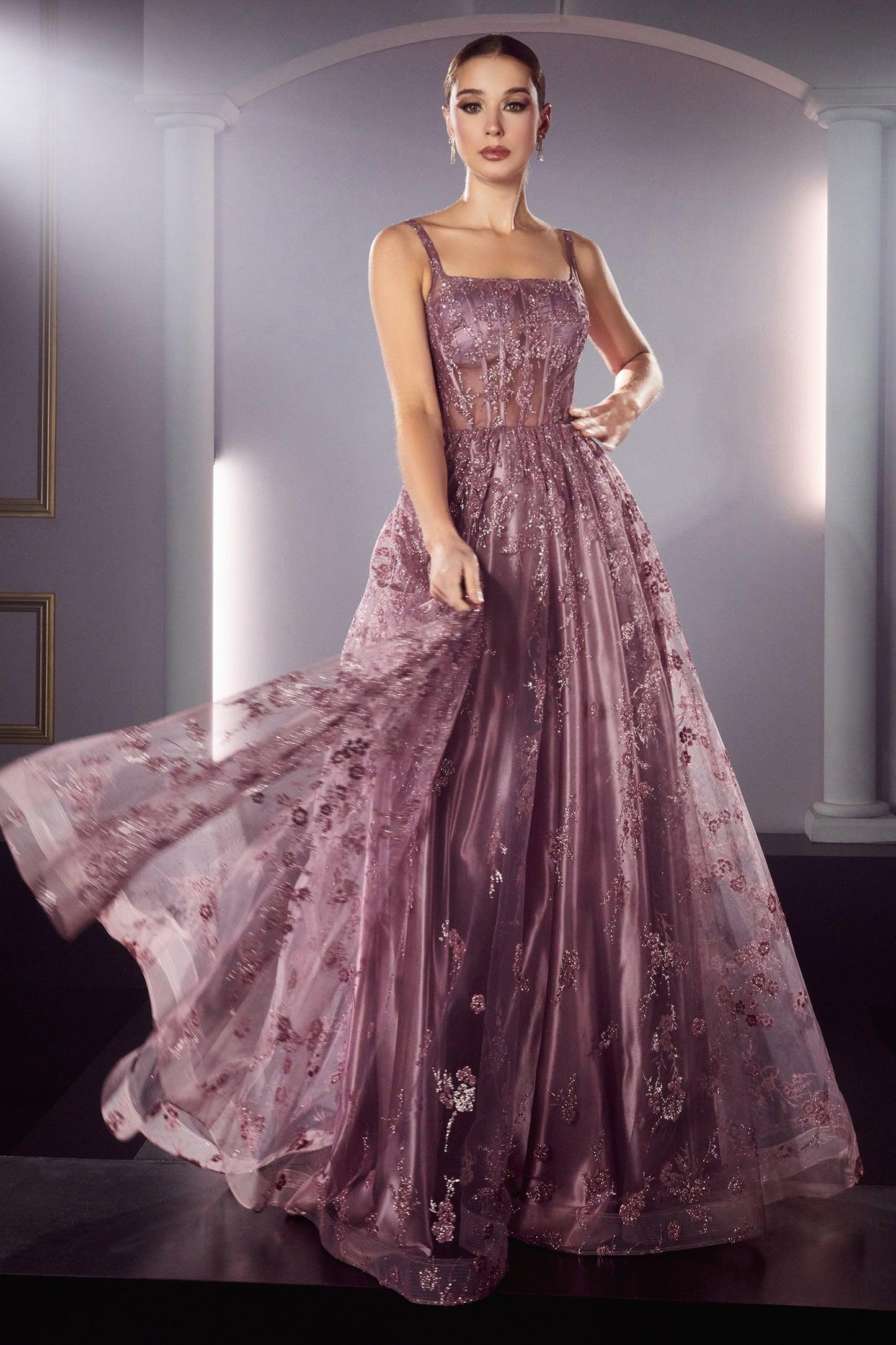 Prom Dresses Long A-Line Evening Gown Mauve