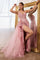 Prom Dresses Spaghetti Strap Long Prom Dress Rose