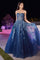 Prom Dresses Strapless Long Prom Dress Lapis Blue