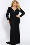 Formal Dresses Long Sleeve Plus Size Formal Evening Gown Jet