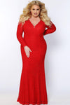 Formal Dresses Long Sleeve Plus Size Formal Evening Gown Scarlet