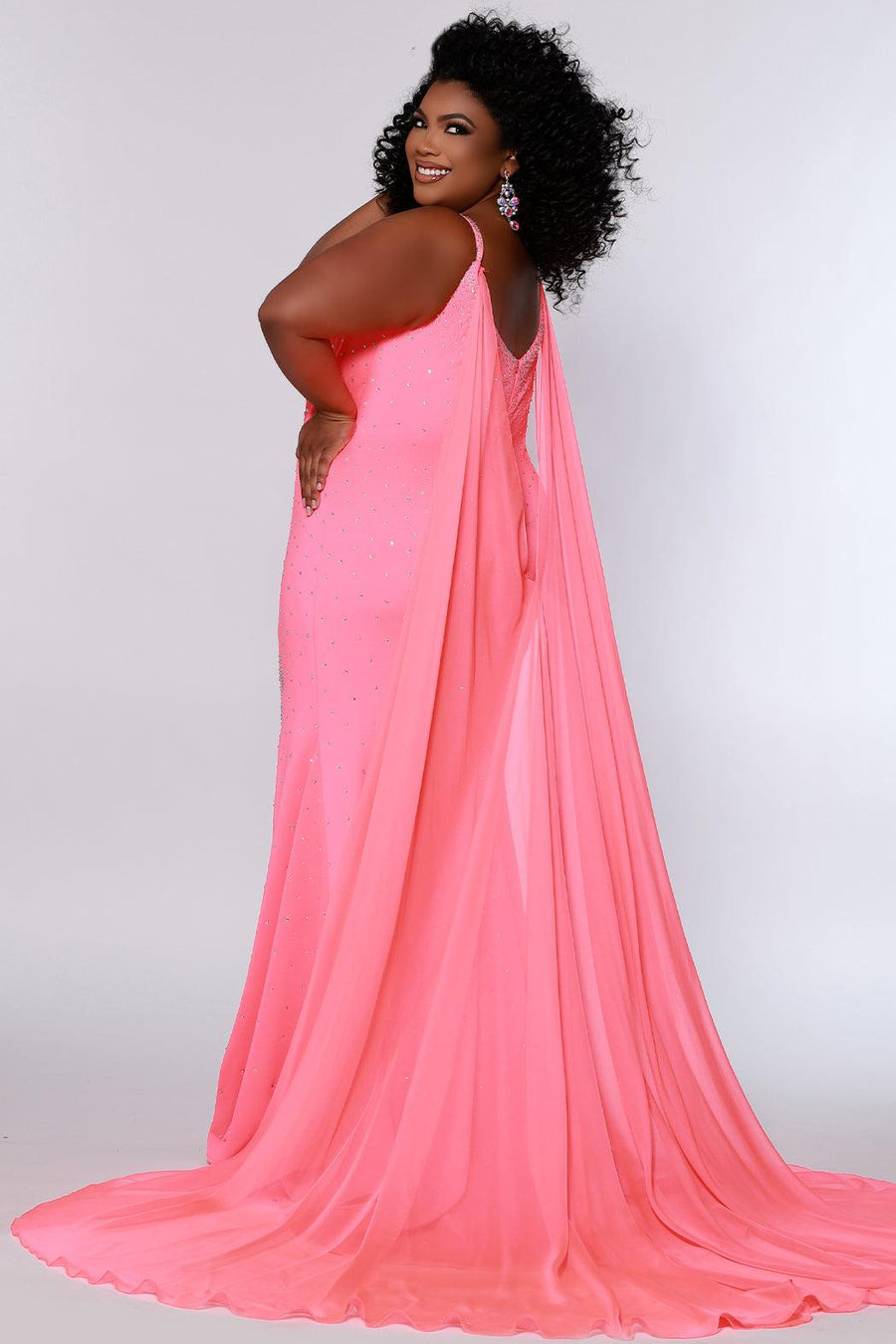 Prom Dresses Prom Long Formal Plus Size Dress Hot Coral