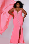 Prom Dresses Prom Long Formal Plus Size Dress Hot Coral