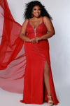 Prom Dresses Prom Long Formal Plus Size Dress Deep Red