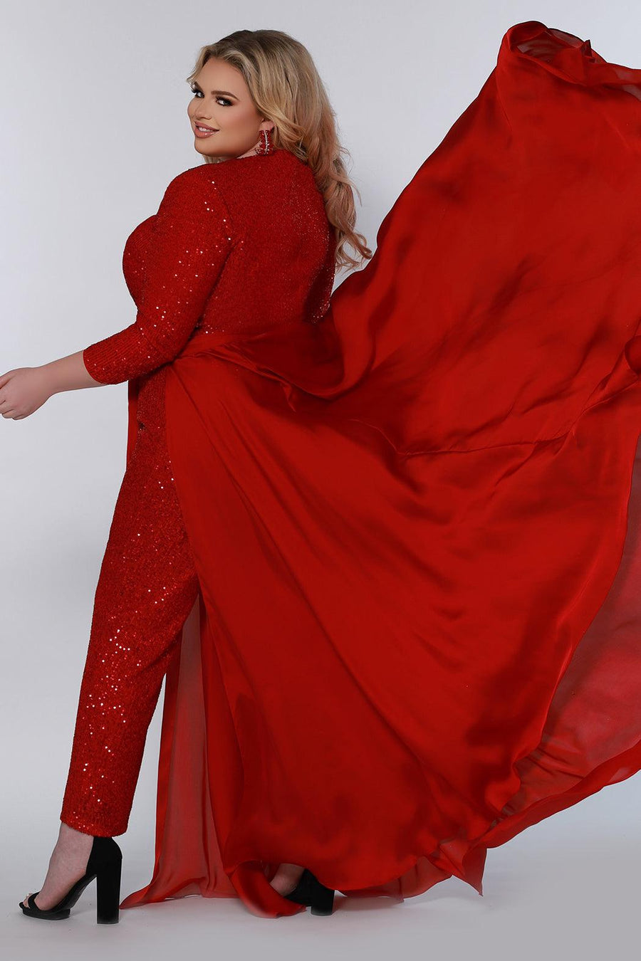 Formal Dresses Plus Size Long Sleeve Formal Jumpsuit Firecracker