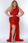 Prom Dresses Long One Shoulder Plus Size Prom Gown Firecracker