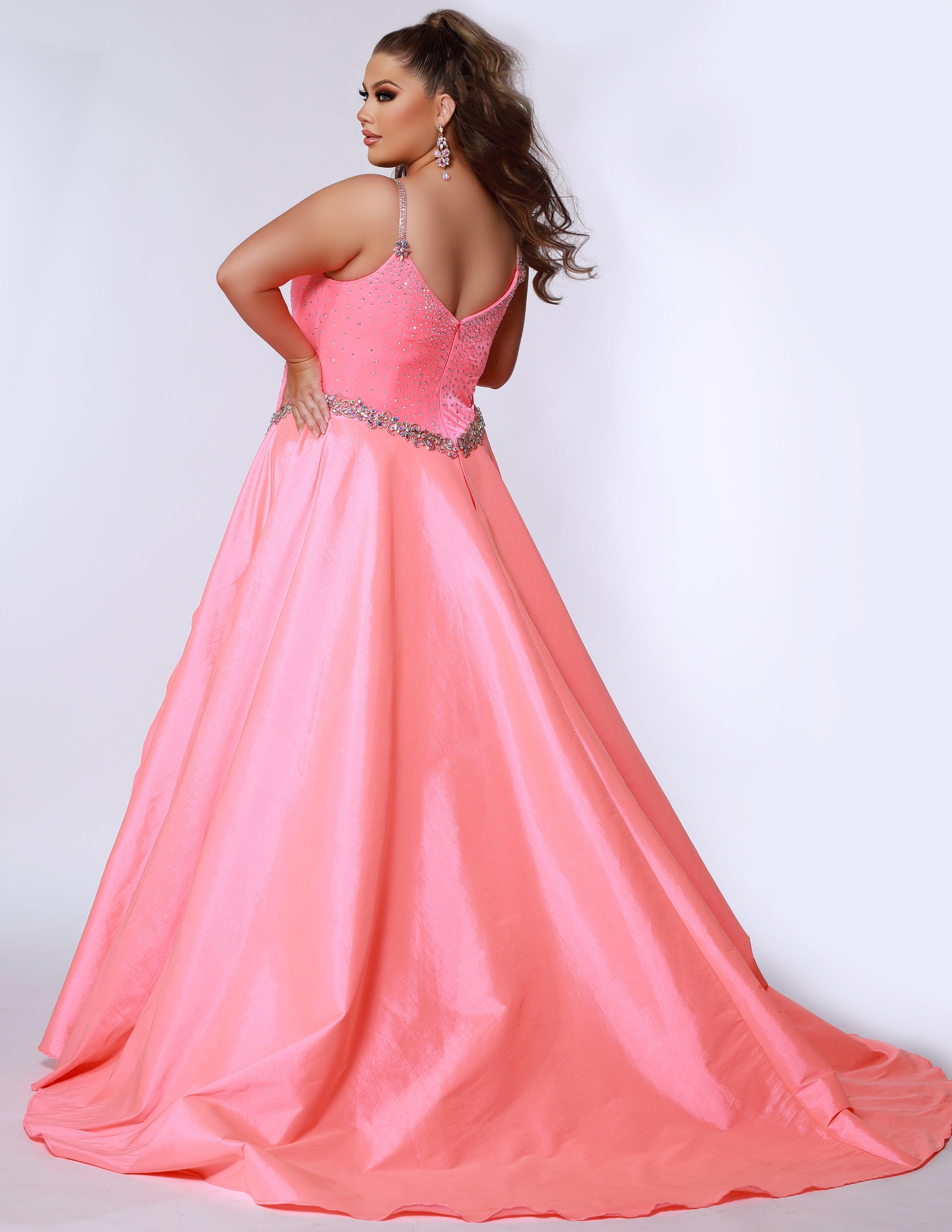 Hot Coral Prom Dress