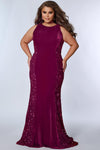 Formal Dresses Long Sleevelesss Plus Size Formal Evening Gown Magenta