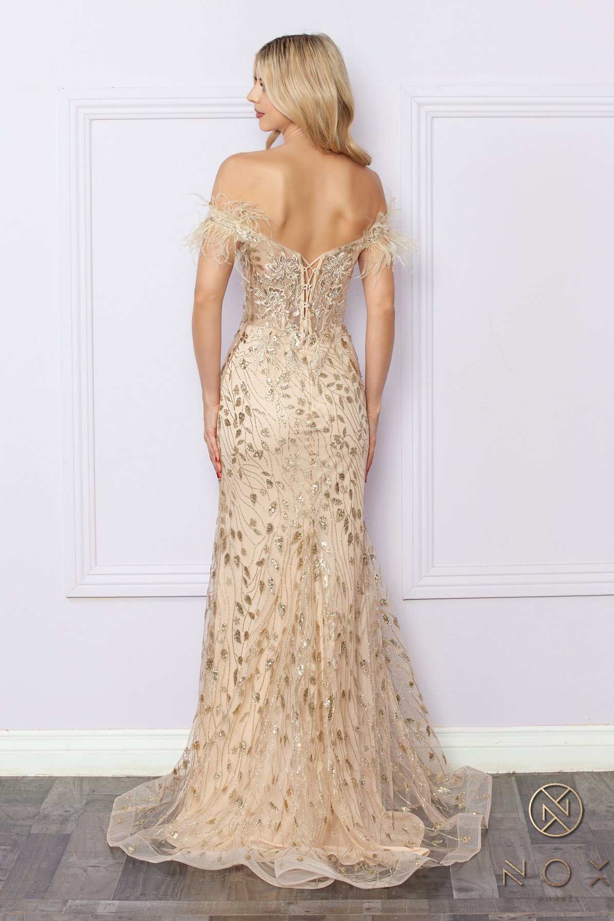 Prom Dresses Long Formal Beaded Prom Dress Champagne