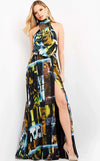 Jovani Long Halter Formal Dress M1882 - The Dress Outlet